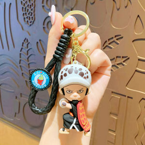 Gantungan Kunci Luffy One Piece 3D Karakter Kartun Ace Zoro Law Keychain