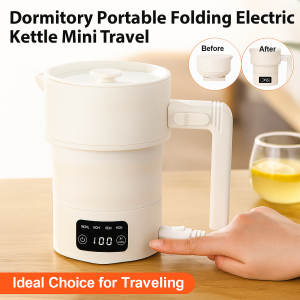 Portable Stainless Steel Folding Kettle for All Year Round Suitable for Men Women Adults Students Families Low Noise Quick Boiling Foldable Design