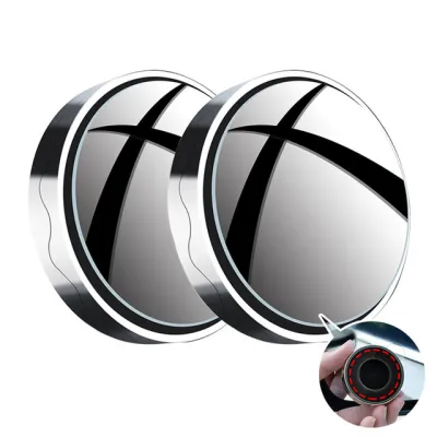 HuiLin. 2PCS Car 360 Degree Frameless Blind Spot Convex Circular Angle Mirror Small Round Side Mirror Blind Spot Rear View Mirror