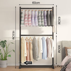 Double Layer Clothes Hanger ALL Metal Drying Rack Stainless Steel Sampayan Clothes Rack Organizers for Bedroom