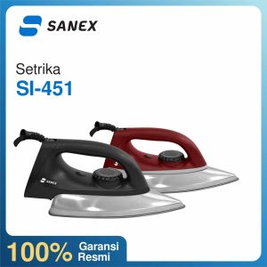 SANEX SI 451 / SI-451 Setrika Stainless Steel SI451 || Anti Lengket Ujung Runcing Suhu Otomatis