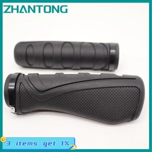 ZHANTONG 1 Pair Non Slip Comfort Black Bike Handlebar Grips Child Universal Rubber Plastic Grip Handle Cover Strong Support Accessory