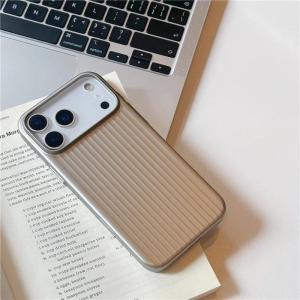 Electroplated 3D Stripes Pattern for Magsafe Case For iPhone 17 17Pro 16 15 Pro Max Matte Shockproof Hard PC Cover Capa