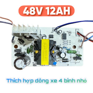 Sạc Ắc Quy Xe Đạp Điện Xe Máy Điện 48V 12Ah 20Ah 60V 72V Tự Ngắt Chống Phồng Bình-Đèn Led Báo Phần Trăm Pin Thông Minh