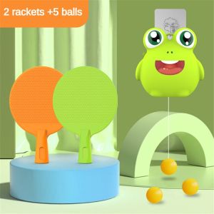 YONGQING ของใหม่ ลดราคา! ไม้ตีปิงปองแบบแขวนสำหรับพ่อแม่ลูกไม้เทนนิสใช้มือประสานมือในร่มแบบอินเตอร์แอคทีฟของเล่นเพื่อการศึกษา ของเล่นแบบโต้ตอบสำหรับแม่และเด็ก
