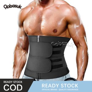Plus Size Waist Trainer for Men Stomach Belt Body Shaper Sauna Fat Burner for Men Neoprene Slimming Belt Tummy Trimmer Adjustable Waiste Trainer Shapewear Waist Trimmer Binder for Slimming Tummy