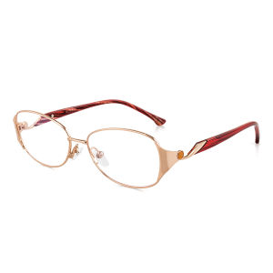 Anti Blue Ray Anti-fatigue Reading glasses for Women Stylish Oval Metal Frame Anti UV Ray/Eye Strain/Glare +0.5 to +4.0