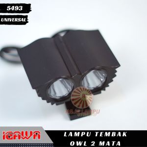 Lampu Depan Led Strob0 Flash Lampu Tembak Sorot Led Owl Cree 2 Mata 3 Mata Ultrafire Sinar Putih Flash