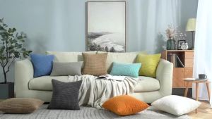 w33Q Soft Corduroy Throw Pillow Case 20x20/24x24/26x26 inches Nordic Solid Decorative Cushion Cover Large Size Corn Striped Pillow Cover for Couch Bed Sofa Living Room Home Decor L8Q2T