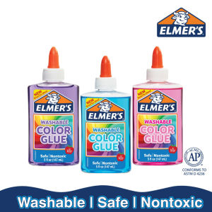 Elmer’s Transparent Color Glue [Pink Purple & Blue – Bundle of 3]