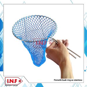 Alat pemetik buah tinggi / bahan stainless tebal 5 mm / diameter 20 cm panjang jaring 30 cm / orok