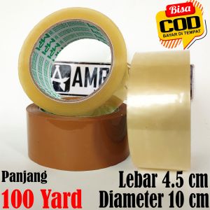 selotip lakban murah berkualitas tebal 100 yard lebar 45mm 24 mm dan 12mm solasi packing