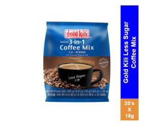 [Imported] GOLD KILI 3in1 Less Sugar Coffee Mix 25s - Rich & Smooth Coffee Drink