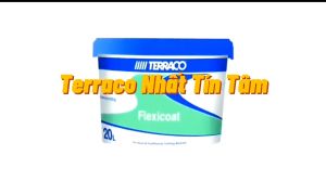 Sơn chống thấm tường màu trắng hoặc ghi - Terraco Thụy Điển - phủ nứt -5kg