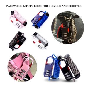 OOG Bike Lock Durable Bike Cable Bicycle Accessories 3 Digit Combination Password Anti Theft Bicycle Lock Helmet Lock Cable Lock Security Lock