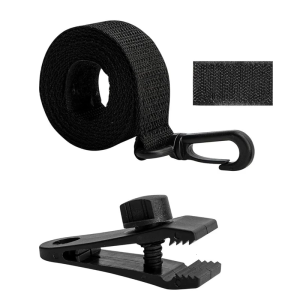 18/24Pcs Pool Solar Blanket Straps Set Swimming Pool Clips Solar Blanket Straps Set with Hook Clips Touch Fastener