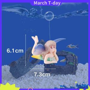 March Phim Hoạt Hình Cá Xe Tăng Trang Trí Nội Thất Mini Diver Mô Phỏng Nổi Nàng Tiên Cá Aquarium Fish Tank Trang Trí Kiki Mặt Dây Chuyền Aquarium Phụ Kiện