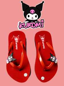 SANDAL JEPIT ANAK PEREMPUAN KUROMI BULUDRU 26-35