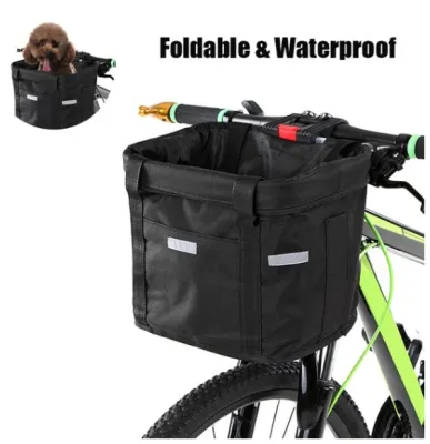 [SG SELLER] Waterproof Bicycle Basket Front Bicycle Bag Cycling Handlebar Pannier Large Capacity MTB Bike Pet Carrier Bag