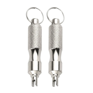 2Pcs Tire Valves Cores Wrench Universals Tire Repair Screwdriver with Keyring Tire Repair Tool for Car Motorcycle