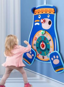 Đồ chơi ném bóng 2 mặt - Phát triển Thể chất - An toàn cho Bé - Tặng móc dán tường kèm 4 bóng dính