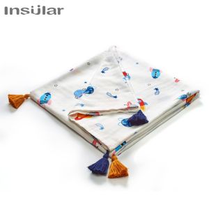 Insular 100% Organic Bamboo Swaddle Blanket Baby Receiving Blanket Burp Cloth Towel Gauze Wrap Lampin Kids Bath Towel