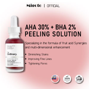 The Ordinary AHA 30% + BHA 2% Peeling Solution 30ml Exfoliating Facial Treatment Diminishes Stains Improves Fine Lines Tightens Pores Reduces Acne & Blackheads Reveals Smoother Brighter Skin