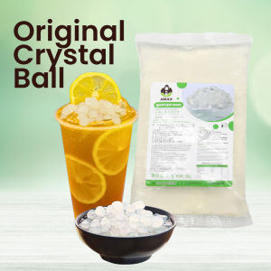 Original/Brown Sugar Crystal Ball 1kg | Milk Tea & Fruit Tea Topping | Chewy Crystal Boba for Dessert Yogurt & Coffee