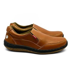 SEPATU KULIT PRIA SLIP ON JUNKY J10 KASUAL KERJA
