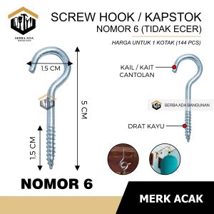KAPSTOCK HANGER GANTUNGAN 6 8 10 12 14 Harga per 1 kotak isi 1gross / serbaguna termurah Cantolan Gantung