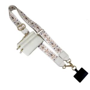 Adjustable Belt with Wallet Zippers Pouch for Girl Women Phone Strap Holder Lanyard Clip and Go Strap Fit Most Phone