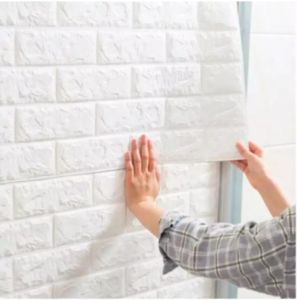 Wallpaper Foam Busa Dinding 3D Batu Bata Brick Wallfoam 70X77