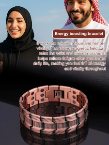 ✨Promote Body Metabolism✨Red Copper Magnetic Therapy Bracelet /Vintage Magnet Bracelet/Negative Ion Energy Copper Magnetic Bracelet Magnet Bracelet