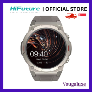 HiFuture Mix2 Solace Grey Color Smart Watch Waterproof IP68 1.4" AMOLED Touchscreen Heart Rate & Sleep Monitor