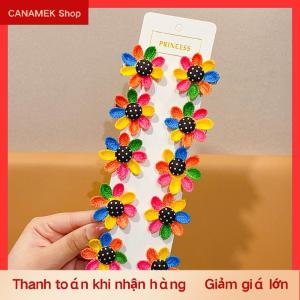 CS 10Pcs Ngọt Ngào Hoa Kẹp Tóc Đầy Màu Sắc Hướng Dương Bên Bangs Clip Thích Hợp Cho Sử Dụng Hàng Ngày Như Tóc Phụ Kiện Quà Tặng