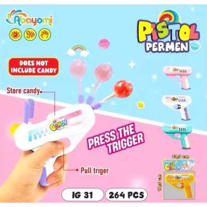 Mainan Pistoll Permen Lolipop Candy Gun Lollipop Viral IG31/kado mainan anak /mainan murah /mainan anak cewek cowok