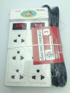 lazada mango Power plug standard 6 outlets 2 switches 3 meters (white)