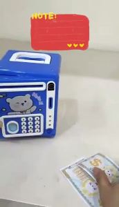 CoinBankSaverNewATMMachinewithFingerprintMoneyBankTabungSimpananDuitATMPasswordSafeBoxTabungMusic Coin bank
