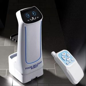 OOC 2.4GHz Food Delivery Robot Toy Automatic Intelligent Light And Sound Remote Control Car Intelligent Remote-controlled Robot Remote Control Car Toy Parent-Child Interactive