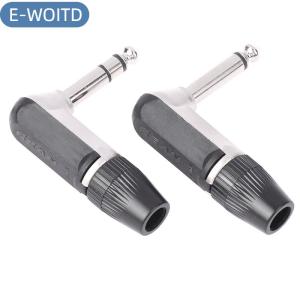 E-WOITD Rean Jack 6.35Mm TS Trs 90 ° L-Hình Right Angle Cắm Stereo Mono 2 3 Cực 6.5 1 4 Microphone Guitar Âm Thanh Nys207 208