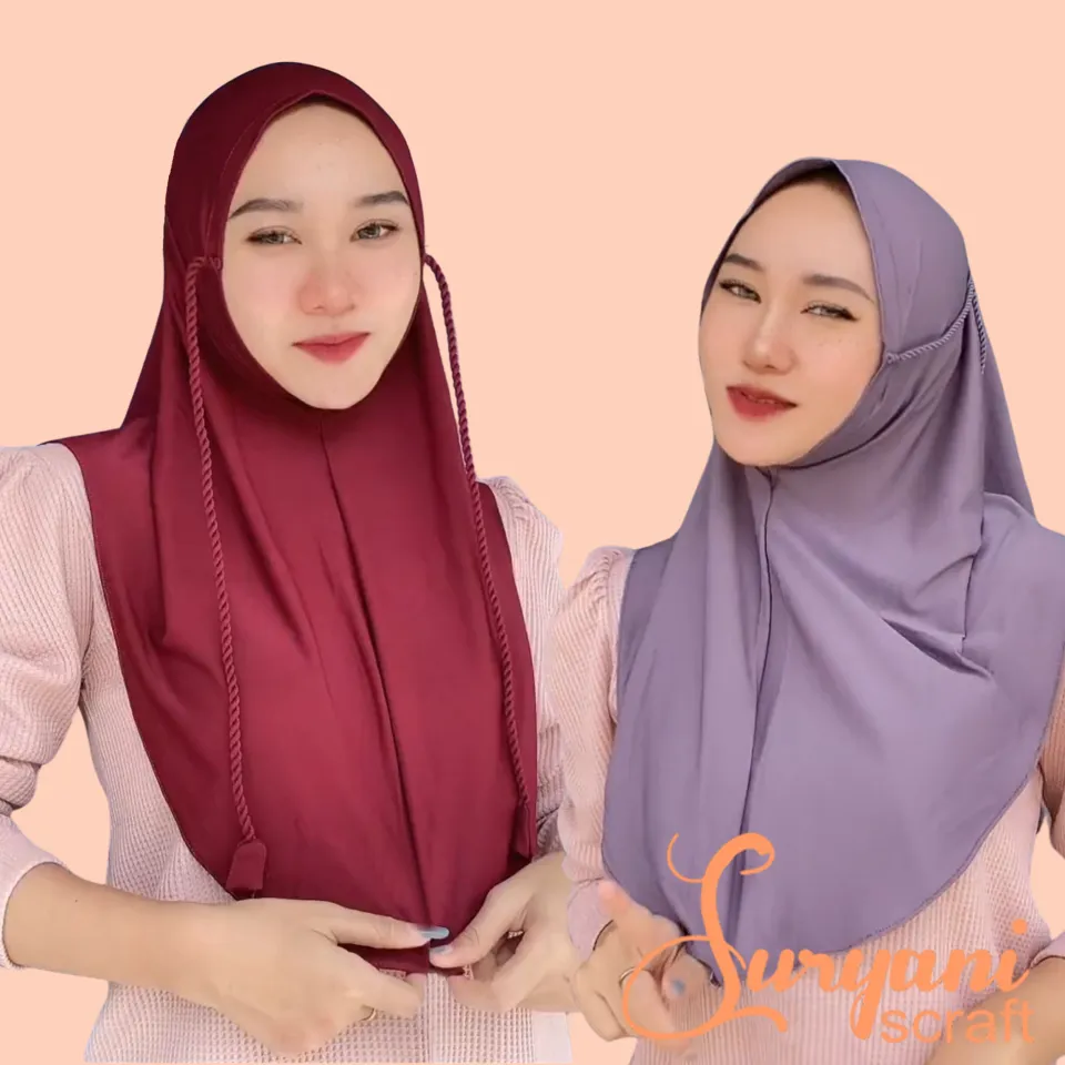hijab instan terbaru - Jilbab bergo jersey TALI KEPANG - kerudung viral -  jilbab instan terbaru  Lazada Indonesia