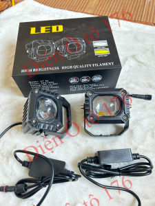 Đèn led bi trợ sáng đèn led mắt vuông siêu sáng. Điện 12v và 24v