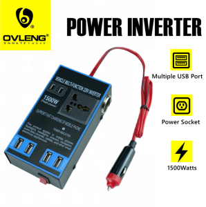 Power Inverter 1500W USB Port Car Adapter Power Converter for Vehicle Devices Monitoring
