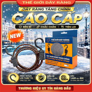 Dây Thun Ràng Tăng Chỉnh của Thế Giới Dây Ràng dài 1.6M->8M Móc Nhựa Lõi Thép