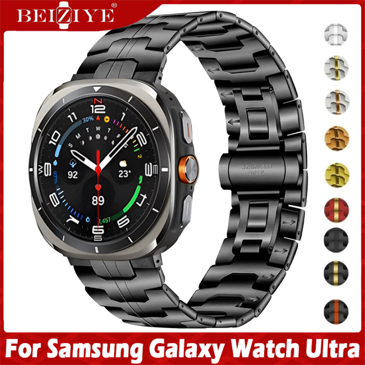 Stainless Steel Band for Samsung Galaxy Watch Ultra 47mm No Gaps Curved End  Metal Bracelet for GALAXY 47MM Strap Smart Watch Band Lazada PH