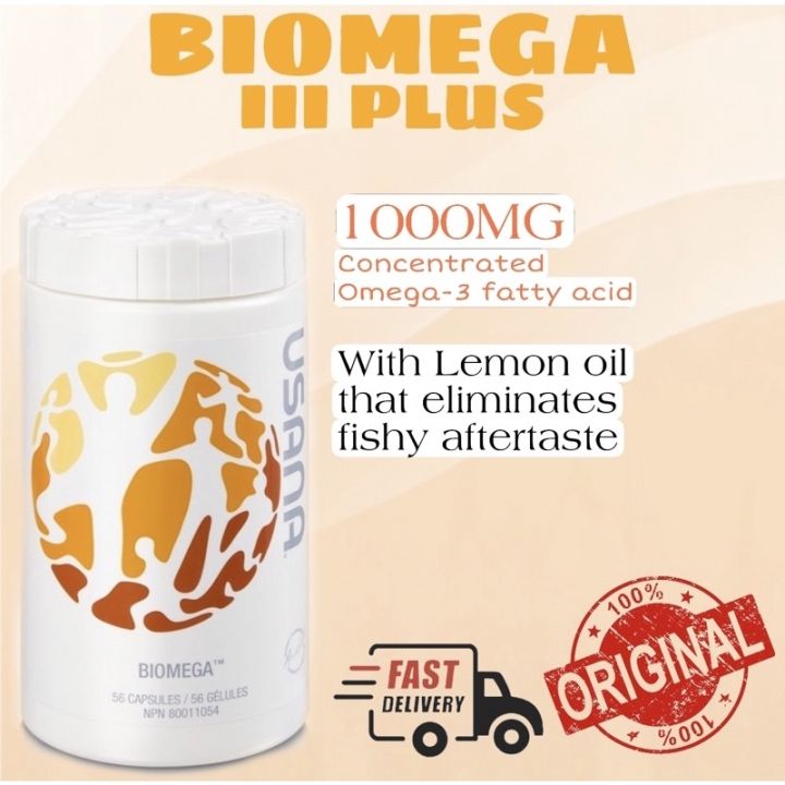 NEW 100 ORIGINAL USANA BIOMEGA III PLUS Fish Oil (56 Capsule) READY ...