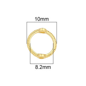 2pcs/bag Copper Double Hole Round Ring Components Set Bead  For DIY Jewelry Making Accessories