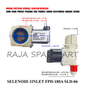 SLD06 WATER INLET MESIN CUCI / SELENOID / SELENOID 1INLET FPD-180A SLD-06
