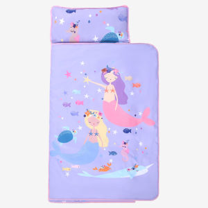 Orzbow Kids Toddler Nap Mat with Removable Pillow 115cm x 50cm Children Travel Bed for Preschool Kindergarten Daycare Sleeping Bag