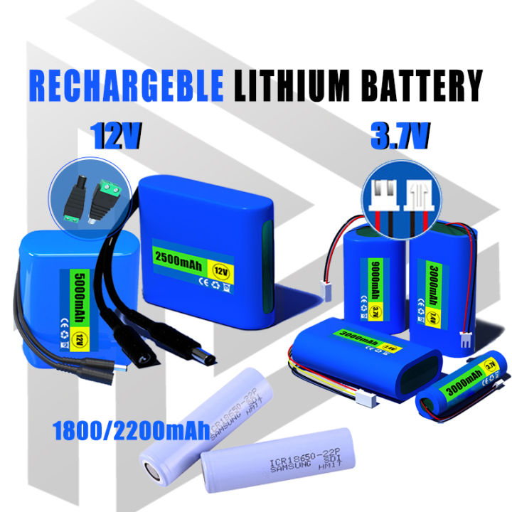 Lithium Battery 18650 Rechargeable Battery Solar Battery Lithium 3.7V